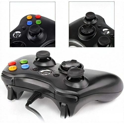  FroggieX Xbox 360 vezetékes kontroller fekete 
