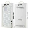 DKNY Liquid Glitter Checkered Pattern iPhone 15 hátlap tok, átlátszó