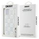 DKNY Liquid Glitter Checkered Pattern iPhone 15 hátlap tok, átlátszó