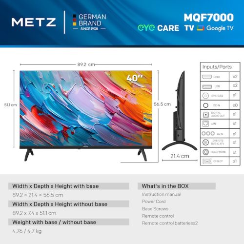 Metz 32'' Qled Smart LED TV 80CM