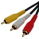  Astrum Audió kábel, 3 RCA dugó-3 RCA dugó, 1,5 m