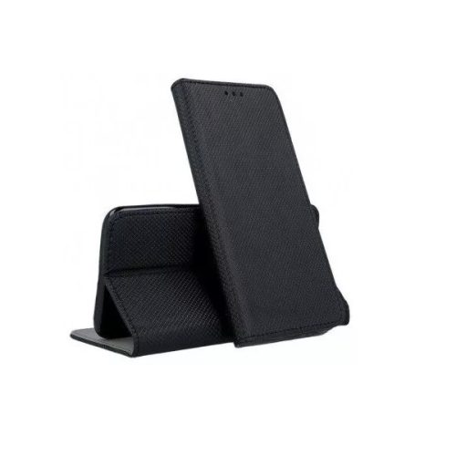 Smart magnet Samsung A145 / A146 Galaxy A14 4G / 5G oldalra nyíló mágneses könyv tok szilikon belsővel fekete