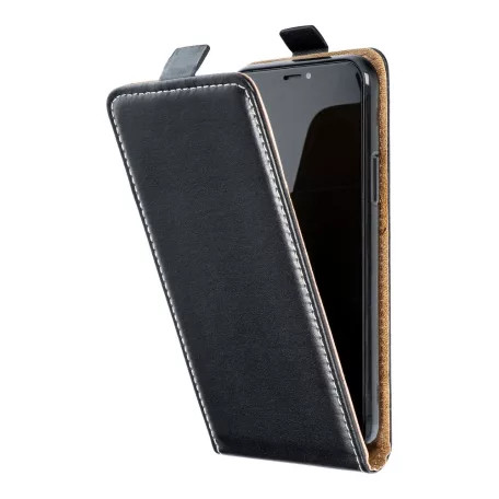 Slim Flexi Fresh flip tok - Samsung A175 / A176 Galaxy A17 4G / 5G lefelé nyíló mágneses könyv tok szilikon belsővel fekete