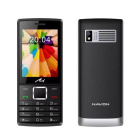   Navon Classic L 3 SIM-kártyás, nyomógombos mobiltelefon, kártyafüggetlen, fekete