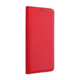   Smart magnet Samsung A145 / A146 Galaxy A14 4G / 5G oldalra nyíló mágneses könyv tok szilikon belsővel Piros