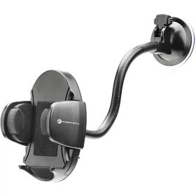   Autós tartó, univerzális, szélvédőre vagy műszerfalra rögzíthető, 60 - 92 mm, tapadókorongos, 360°-ban forgatható, JM-MH01, fekete