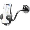 Autós tartó, univerzális, szélvédőre vagy műszerfalra rögzíthető, 60 - 92 mm, tapadókorongos, 360°-ban forgatható, JM-MH01, fekete