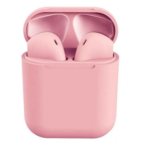 iNPods 12 Bluetooth sztereó fülhallgató, v5.0, TWS, töltőtok, rózsaszín