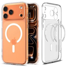   Spigen Ultra Hybrid MagFit Apple iPhone 17 Pro tok, MagSafe, Frost White, átlátszó-fehér