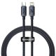 Baseus Crystal USB-C-Lightning kábel, 20W, PD, 1.2m, fekete