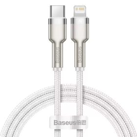   Baseus Superior USB-C Lightning töltőkábel, 20 W, PD, 1m, fehér (CATLYS-B02) (iPhone töltő kábel)