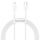 Baseus Superior USB-C Lightning töltőkábel, 20 W, PD, 1,5 m, fehér ( iPhone töltő kábel )