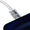 Baseus Superior USB-C Lightning töltőkábel, 20 W, PD, 1m, fehér (CATLYS-B02) (iPhone töltő kábel)