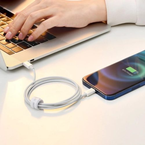 Baseus Superior USB-C Lightning töltőkábel, 20 W, PD, 1m, fehér (CATLYS-B02) (iPhone töltő kábel)
