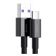 Baseus Superior USB-C gyorstöltő töltő- és adatkábel, 1m, fekete