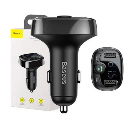 Baseus T típusú Bluetooth FM Transzmitter és 2xUSB autós töltő