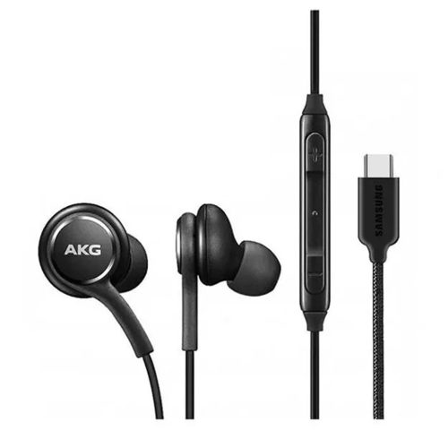 Samsung Galaxy gyári fekete sztereo headset , Type - C csatlakozóval  (AKG) 