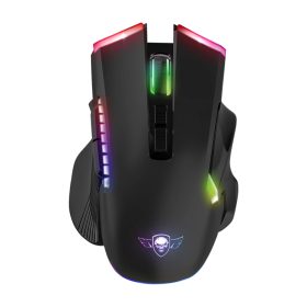   SPIRIT OF GAMER ELITE-M70 vezeték nélküli optikai egér, 4800DPI, 8 gomb, RGB, fekete
