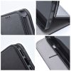 Samsung Galaxy A06 telefontok - Smart Magnetic fekete szilikon keretes mágneses könyvtok