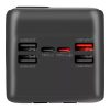 OBAL:ME CablePulse powerbank / külső akkumulátor beépített kábellel, digitális kijelzővel, 50000mAh, 22,5W, fekete