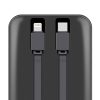 OBAL:ME CablePulse powerbank / külső akkumulátor beépített kábellel, digitális kijelzővel, 50000mAh, 22,5W, fekete