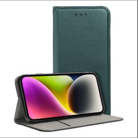   Smart magnet Samsung A05 Galaxy A05 4G oldalra nyíló mágneses könyv tok szilikon belsővel zöld