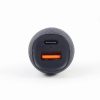 Gembird TA-U2QC3-CAR-02 2xUSB autós gyorstöltő Type-C PD, 18W fekete