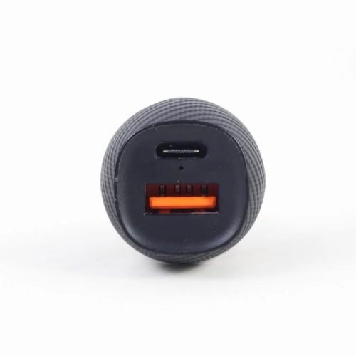 Gembird TA-U2QC3-CAR-02 2xUSB autós gyorstöltő Type-C PD, 18W fekete