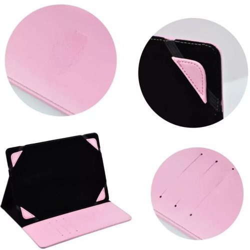 Univerzális TabletPC tok, mappa tok, 9-10", stand, Paris minta, színes