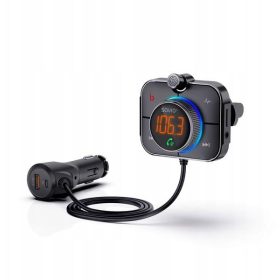 SAVIO Bluetooth 5.0 FM transzmitter, Quick Charge 3.0 