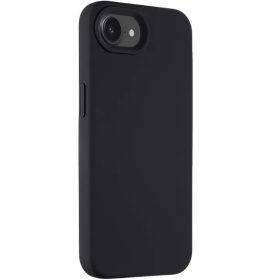   Apple iPhone 16e, Szilikon tok, mikrofiber plüss belső, Magsafe kompatibilis, Tactical MagForce Velvet Smoothie, fekete