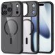 Apple iPhone 17 Pro Max , Műanyag hátlap védőtok + szilikon keret, Magsafe töltővel kompatibilis, Magmat Magsafe, átlátszó/fekete