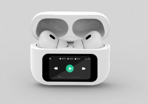 Gembird  Bluetooth fülhallgató, LCD kijelzős tokkal, fehér 