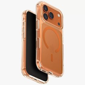   Uniq Lifepro Extreme Magclick Apple iPhone 17 Pro MagSafe tok, átlátszó-narancs