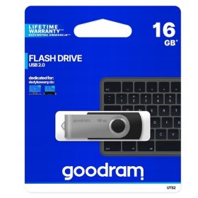   Pendrive GoodRam Twister UTS2-0160K0R11 (16GB; USB 2.0; fekete színű)