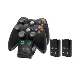   Venom Xbox 360 kontroller dupla töltőállomás , akkumulátorokkal fekete 