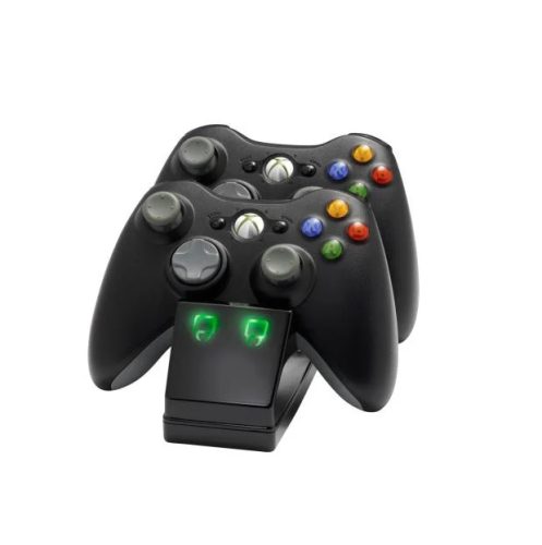 Venom Xbox 360 kontroller dupla töltőállomás , akkumulátorokkal fekete 