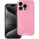 Apple iPhone 16 Pro  csillámos hátlap tok, átlátszó/rózsaszín