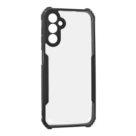   Samsung Galaxy A34 5G SM-A346B, Szilikon tok, közepesen ütésálló, légpárnás sarok, akril hátlap, Anti-Drop Case, átlátszó/fekete